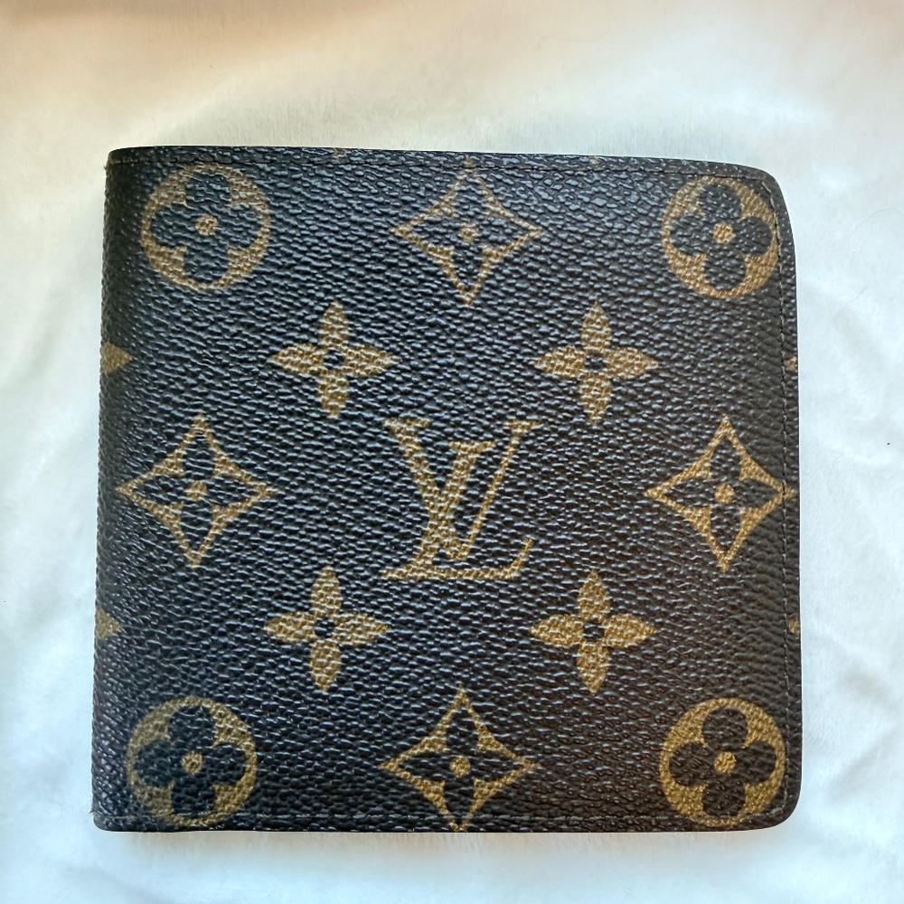 Louis Vuitton Marco Wallet Monogram Canvas Bifold Brown